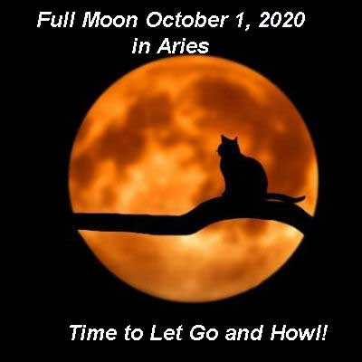 Full Moon October 1, 2020 in Aries.